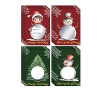 80 biglietti natalizi da grattare, vuoti, con motivi invernali festivi, giochi fai da te da grattare per piccole imprese, ristoranti, insegnanti, biglietti della lotteria (A)