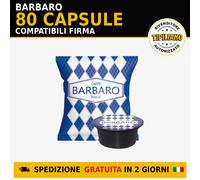 80 Capsule Caffè Barbaro Firma Blu Cremosa - Qualità Autentica