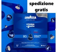 80 Capsule Caffè Lavazza Crema e Gusto Classico Alluminio Compatibili Nespresso
