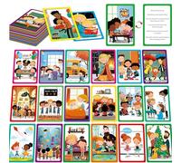 80 carte di conversazione di scena, oltre 480 domande su cosa, dove, chi, perché e come, materiali per abilità sociali, imparare attraverso illustrazioni amichevoli di situazioni, sviluppare