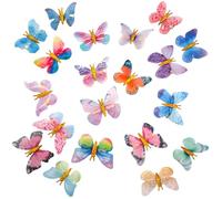 80 clip a farfalla in organza, due misure e colori misti per matrimoni, artigianato e progetti fai da te (1,97/1,57 e 1,57/1,18)