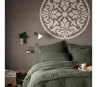 80 cm Rotondo Fiore Mandala Stencil Per Pareti Modelli Per Dipingere Decorare Modello di Pittura Riutilizzabile Sul Muro Grande Artigianato Mobili Decor Mattoni Intonaco Frigoriferi Pavimento