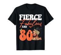 80 ° compleanno feroce favoloso e 80 anni tacchi afro Maglietta