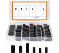 80 coperture antipolvere in gomma nera per valvola carburatore auto, dimensioni assortite (100 pezzi in totale)
