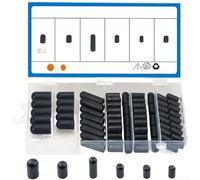 80 coperture antipolvere in gomma nera per valvola carburatore auto, dimensioni assortite (80 pezzi)