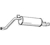 80 CV SILENZIATORE POSTERIORE PER FIAT Punto 199 1.3 D Multijet KW 59 CV 80