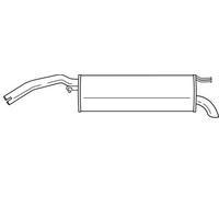 80 cv Silenziatore posteriore per Fiat Stilo 192 1.2 16V 1242 cc 59 KW 80 CV
