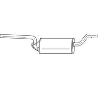 80 cv Silenziatore posteriore per Ford Focus II Tre Vol DB, DH, FCH 1.4 1388 cc