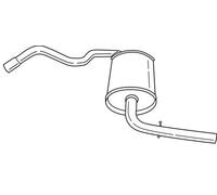 80 cv Silenziatore posteriore per Lada Niva Fuoristrada Chiuso 2121, 2131 1700i