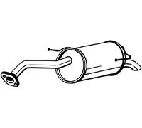 80 CV SILENZIATORE POSTERIORE PER NISSAN Micra III K12 1.2 16V KW 59 CV 80