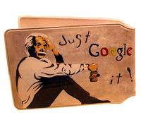 (80+ disegni) Porta biglietti per biglietti da visita Oyster Zip Business ID Card - Bifold - Borsa regalo per feste e abbandoni scolastici, Streetart Einstein, Moderno