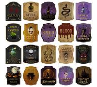 80 etichette adesive per bottiglie di medicina e medicina, pronte all'uso per la decorazione di feste, regali per feste e oggetti fotografici, 20 stili (freschi)