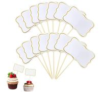 80 etichette per alimenti per buffet, feste, mini lavagne per buffet, da scrivere su etichette vuote per buffet, decorazioni per cupcake e feste