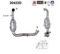 ASA Selection Catalizzatore AS 20422D 80 kW 109 CV per Ford Focus II e Mazda 3 1.6