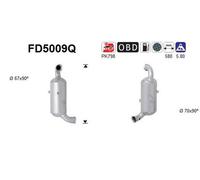 AS Filtro antiparticolato (FAP) FD5009Q 80 KW 109 CV per Citron Xsara Picasso N68 1.6 HDi