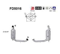 AS Filtro antiparticolato (FAP) per Volvo S80 II 124 1.6 D Drive 80 kW 109 CV