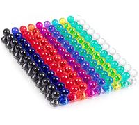 80 magneti colorati e trasparenti, 11 x 17 mm, 8 colori, perfetti per lavagne, lavagne, frigoriferi, ecc