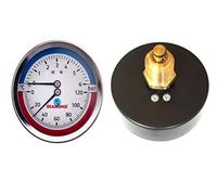 80 mm termomanometro temperatura e manometro fino a 120 C e 6 barra posteriore