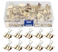 80 mollette per carta da 19 mm, per ufficio, scuola e casa, colore: oro