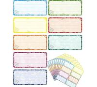 80 Pcs Etichette per Vestiti Bambini Personalizzate, Etichette Adesive e Termoadesive Scrivibili per Asilo e Scuola, Targhette Nome Impermeabili per Oggetti e Tessuti, 7.5x3.5cm