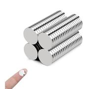 80 Pezzi | 10x2mm Mini Magneti Forti, Magneti al neodimio,Mini Calamite per Frigo, Lavagne, Artigianato, Mappe, Decorazioni - D'argento