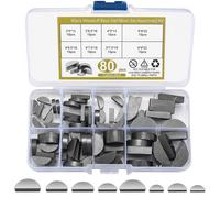 80 Pezzi Assortimento Chiavette Elastiche, Set Di Chiavette a Mezzaluna, Kit Ass