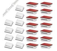 80 pezzi Clip per cavi autoadesive per la gestione dei cavi, morsetti per fissare luci a LED (Bianco,10 mm)