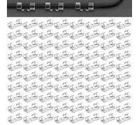 80 Pezzi Clip per Cavi, Trasparente Clip Fermacavi Cavi Autoadesivi Clip Morsetti Portacavo Fermacavi Adesivi Fermacavi Muro per Casa e Ufficio L'Organizzazione Cavo Fibra Ottica TV Laptop Mouse