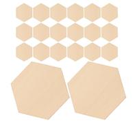80 Pezzi di Legno Esagonali Grezzi da 5cm per Pittura e Lavoretti | Legno Chiaro, Superficie Uniforme e Bordi Lisci, Facili da Unire, Adatti a Bruciare