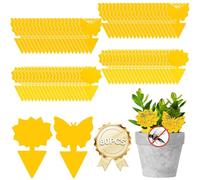 80 Pezzi Flycatcher Innestabile Trappole per Piante Trappole anti Moscerini delle Piante Catturano Esche Adesive Eco Perfetto Contro i Parassiti tripidi Afidi Mosche Bianche in Giardino e sul Balcone