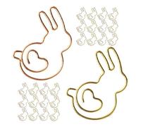 80 pezzi graffette decorative a forma di coniglio, graziose clip a coniglietto for documenti d'ufficio, foto, appunti, piccole e adorabili Per Scuole E Uffici