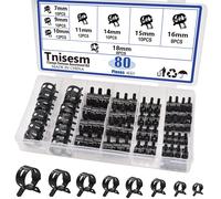80 Pezzi Kit Assortimento di Fascette Stringitubo A Molla In Silicone Morse3223