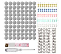 80 Pezzi Kit Riparazione Cielo Auto, Riparazione Tetto Cielo Auto, Tessuto Cielo Auto Pulsante, Cielo Auto Scollato Rimedi Fai Da Te, con Spilli Colorati Cacciavite Metro a Nastro