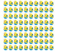 80 Pezzi Mini Anatre in Resina, Anatra Blu e Gialla Divertenti Anatre in Miniatura in Resina Personaggi dei Cartoni Animati Anatre per la Casa l'Auto l'Ufficio le Decorazioni per le Feste