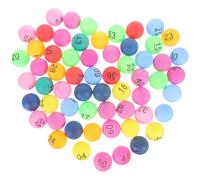 80 Pezzi Palline Numerate 1-80 in Plastica, Rotonde | Leggere e Portatili, Resistenti AI Danni, per Locali di Intrattenimento, Gioco di Gruppo e Sorteggi Equi