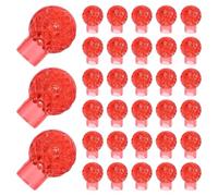 80 Pezzi Paralume a Forma di Ananas per Lampadina, 5mm, Plastico Rosso | Diffonde Luce LED Intensa, Superficie, per Ambienti Interni Rilassanti e Lampadine da 5mm