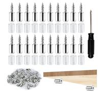 80 Pezzi Reggimensola, Supporti per Mensole con Manicotto in Gomma, Reggipiano per Mobili, Reggi Mensola Armadio, Vite Autofilettante per Armadi Mobili Guardaroba