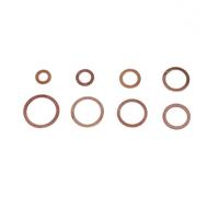 80 Pezzi Rondelle Tappo Coppa, Rondelle in Rame 8 Dimensioni Anelli di Tenuta in Rame Assortimento Set Kit Rondelle di Tenuta Piatte M6 M8 M10 M12 M14 M18 M20 Rondelle Ad Anello