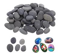 80 Pezzi Sassi da Dipingere, 1-3 cm Ciottoli per Dipingere, Rocce per Acquario, Sassolini per Acquario, Pietre Piatte per artigianato fai da te, vasi, decorazioni per giardino