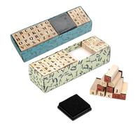 80 pezzi Set di timbri per lettere, lettere dell'alfabeto set di numeri numeri e simboli con tampone di inchiostro, lettere con timbri in legno per scrapbooking arte artigianato creazione di cartoline