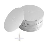 80 pezzi trappole antigoccia per candele, carta antigoccia, 8 cm, piastrine di cera per candele, fermaporta per candele e candele a punta, ideali per templi domestici, feste, servizi di culto