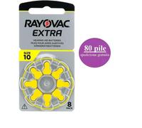 80 pile batterie per apparecchi protesi acustiche RAYOVAC EXTRA 10 giallo PR70