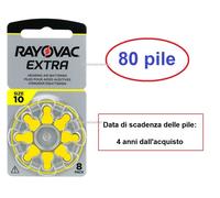 80 pile batterie RAYOVAC EXTRA 10 PR70 x apparecchi acustici protesi acustiche