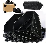 80 protezioni per bordi in plastica resistente, protezioni angolari per scatole, cartoni, imballaggi a pannelli, colore nero (6,1 x 6,1 x 6,1 cm)