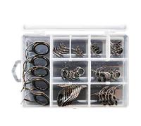 80 Pz Guide per Canne da Pesca Tip 8 Forme Kit di Riparazione per Line1403