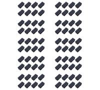 80 PZ Inserti per Tappi Rettangolari nel Plastica Nera Inserti 20mm X 40mm O8J9
