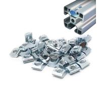 80 pz Profili di Alluminio M6 Slide in T Dado Tee Dado Scorrevole per Estrusione di Alluminio con Profilo 2020 Sereis Slot 6mm