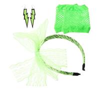 80 's Accessori Per Costumi Retrò Guanti Rete in Pizzo Senza Dita Maschera