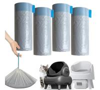 80 sacchetti per lettiera compatibili con NeakasaM1 e Pet Pivot Autoscooper 11 lettiera autopulente per gatti, 4 rotoli di sacchetti per rifiuti per lettiera per gatti (80 pezzi)