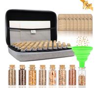 80 scomparti per sementi con 40 sacchetti per semi, conservazione dei semi, conservazione dei semi, con etichette e imbuti, organizzatore per semi, conservazione dei semi (semi non inclusi)